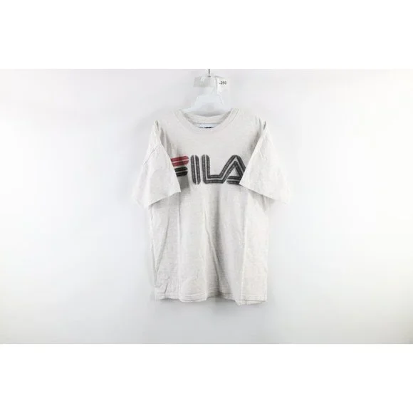 Fila Shirts Vintage 9s Fila Mens Medium Big Logo Spell Out